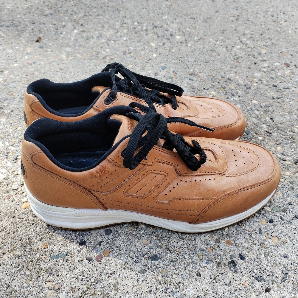 Sas Men's Tan Sneakers Leather Lace up Shoes